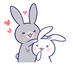 Lovey-dovey rabbit 2 (English) sticker #7056015