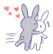 Lovey-dovey rabbit 2 (English) sticker #7056016