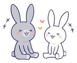 Lovey-dovey rabbit 2 (English) sticker #7056022