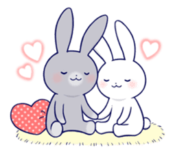 Lovey-dovey rabbit 2 (English) sticker #7056023