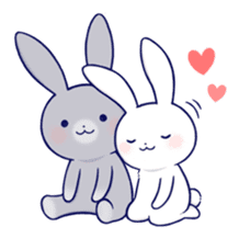 Lovey-dovey rabbit 2 (English) sticker #7056024