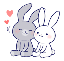 Lovey-dovey rabbit 2 (English) sticker #7056025