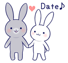 Lovey-dovey rabbit 2 (English) sticker #7056027