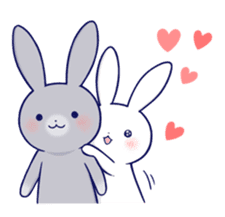 Lovey-dovey rabbit 2 (English) sticker #7056028