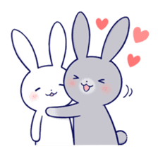Lovey-dovey rabbit 2 (English) sticker #7056029
