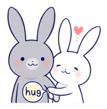 Lovey-dovey rabbit 2 (English) sticker #7056030