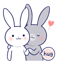 Lovey-dovey rabbit 2 (English) sticker #7056031
