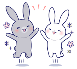 Lovey-dovey rabbit 2 (English) sticker #7056032