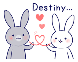 Lovey-dovey rabbit 2 (English) sticker #7056033