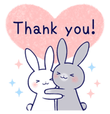 Lovey-dovey rabbit 2 (English) sticker #7056034