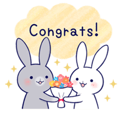 Lovey-dovey rabbit 2 (English) sticker #7056035