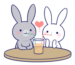 Lovey-dovey rabbit 2 (English) sticker #7056036