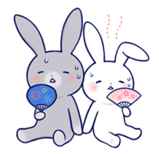 Lovey-dovey rabbit 2 (English) sticker #7056038