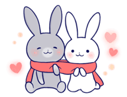 Lovey-dovey rabbit 2 (English) sticker #7056039