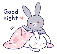 Lovey-dovey rabbit 2 (English) sticker #7056040