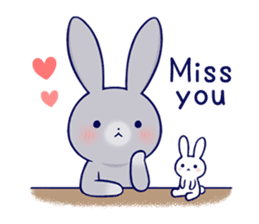 Lovey-dovey rabbit 2 (English) sticker #7056042