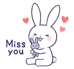 Lovey-dovey rabbit 2 (English) sticker #7056044