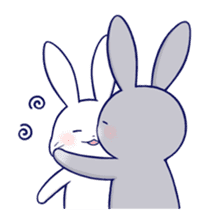 Lovey-dovey rabbit 2 (English) sticker #7056045