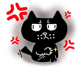 Nono of an expressionless black cat. sticker #7056175