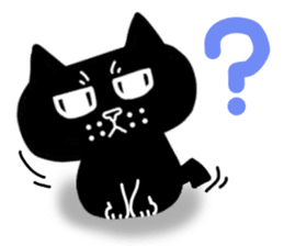 Nono of an expressionless black cat. sticker #7056181
