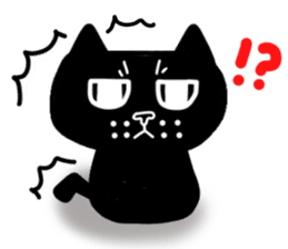 Nono of an expressionless black cat. sticker #7056186