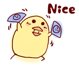 clown Hiyoko English sticker #7056648