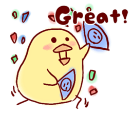 clown Hiyoko English sticker #7056649