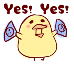 clown Hiyoko English sticker #7056663