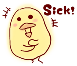 clown Hiyoko English sticker #7056670