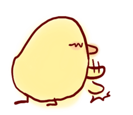 clown Hiyoko English sticker #7056677