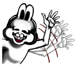 White Rabbit man sticker #7057205