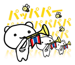 Bear and Honeybee sticker #7057697