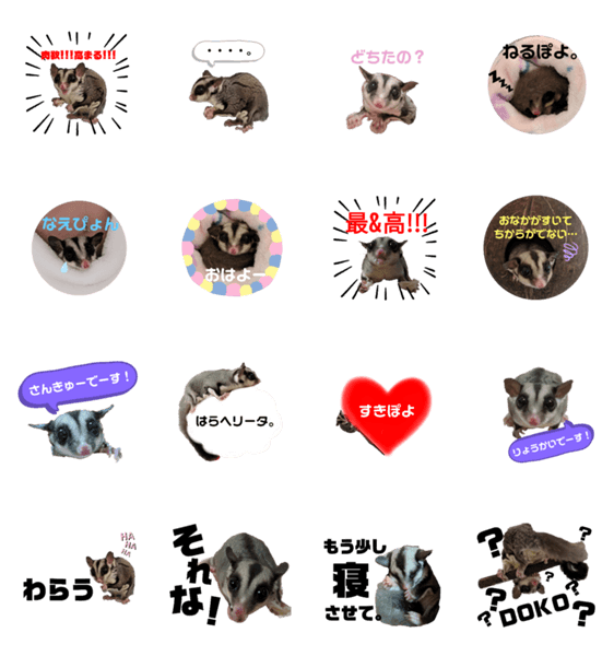 フクロモモンガ まにちゃん Lineスタンプマニア クリエイターズスタンプ