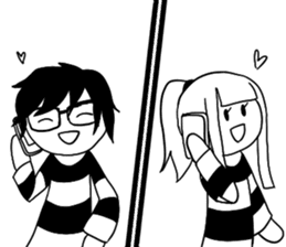 Monochrome Love sticker #7059175