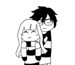 Monochrome Love sticker #7059178