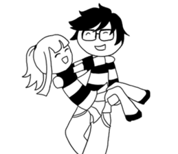 Monochrome Love sticker #7059180