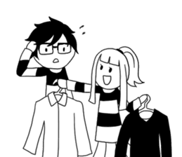 Monochrome Love sticker #7059193