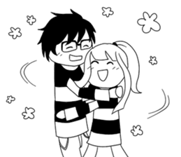 Monochrome Love sticker #7059198