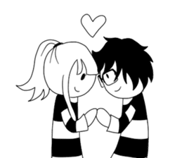 Monochrome Love sticker #7059199