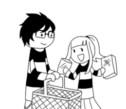 Monochrome Love sticker #7059200