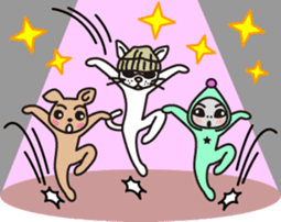 The cat WHITERUM lives in the present. sticker #7059328