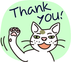 The cat WHITERUM lives in the present. sticker #7059330