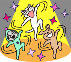 The cat WHITERUM lives in the present. sticker #7059335