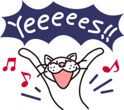 The cat WHITERUM lives in the present. sticker #7059339