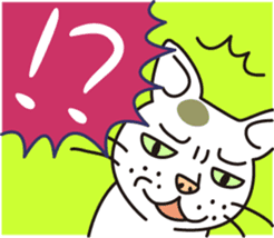 The cat WHITERUM lives in the present. sticker #7059341