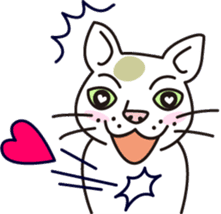 The cat WHITERUM lives in the present. sticker #7059346