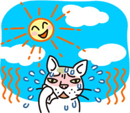 The cat WHITERUM lives in the present. sticker #7059348