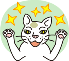 The cat WHITERUM lives in the present. sticker #7059349