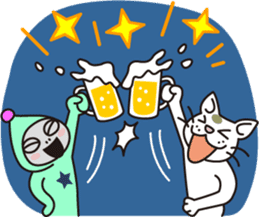 The cat WHITERUM lives in the present. sticker #7059350