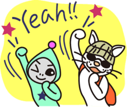 The cat WHITERUM lives in the present. sticker #7059351